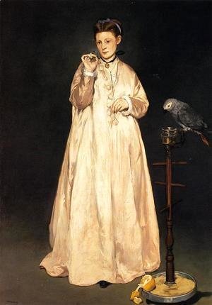 Edouard Manet - Young Lady with a Parrot