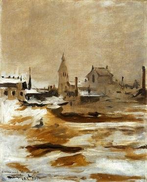 Edouard Manet - Effect of Snow at Petit-Montrouge