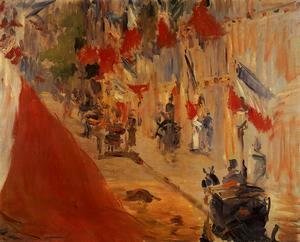 Edouard Manet - Rue Mosnier Decorated with Flags
