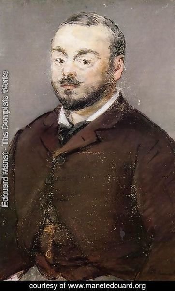 Edouard Manet - Portrait of the Composer Emmanual Chabrier