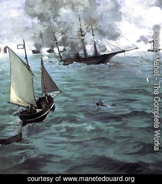 Edouard Manet - Battle of the 'Kearsarge' and the 'Alabama'
