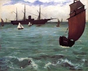 Edouard Manet - Fishing Boat Coming in Before the Wind
