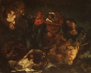 Edouard Manet - Copy after Delacroix's Bark of Dante ca. 1859