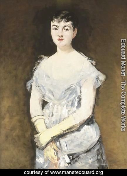 Portrait de Mademoiselle Isabelle Lemonnier (Jeune femme en robe du bal)