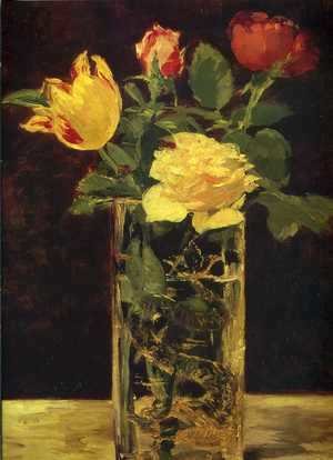 Edouard Manet - Rose and tulip