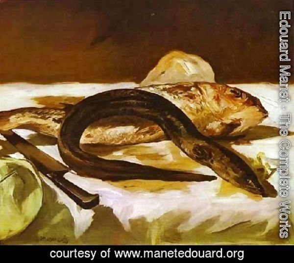 Edouard Manet - Still Life With Eel And Red Muller