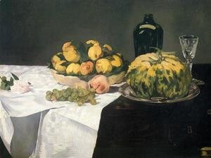 Edouard Manet - Still Life with Melon and Peaches  1866