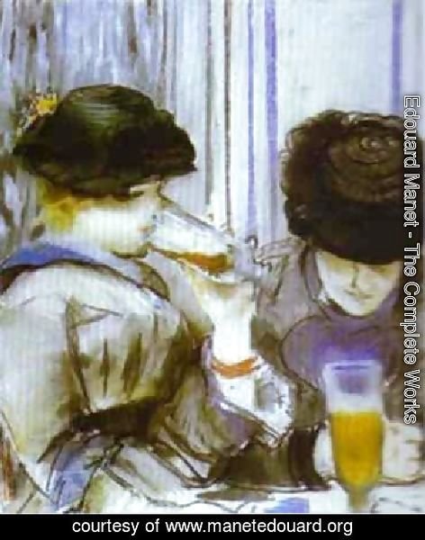Edouard Manet - Two Women Drinking Bocks
