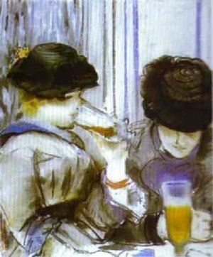 Edouard Manet - Two Women Drinking Bocks