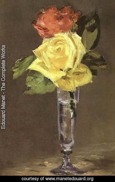 Roses in a Champagne Glass  1882
