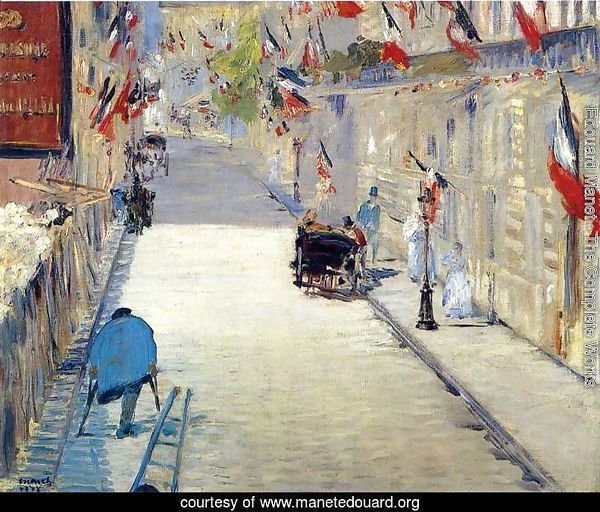 Rue Mosnier with Flags  1878