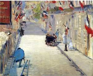 Rue Mosnier with Flags  1878