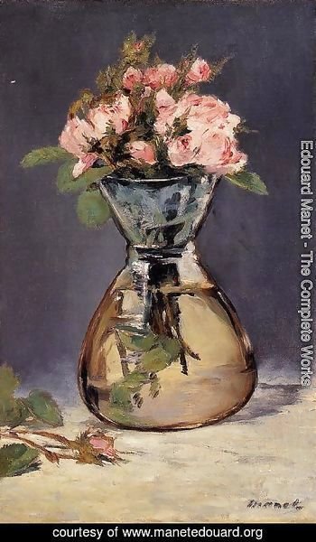 Edouard Manet - Moss Roses In A Vase