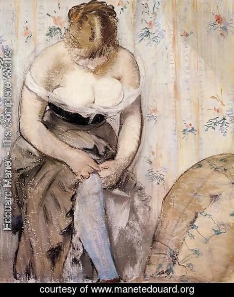 Edouard Manet - Woman Fastening Her Garter