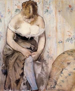Edouard Manet - Woman Fastening Her Garter