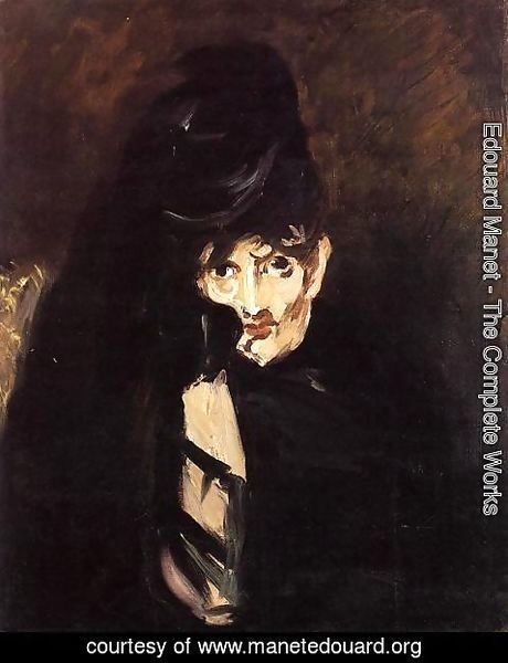Edouard Manet - Portrait of Berthe Morisot with Hat, in Mourning