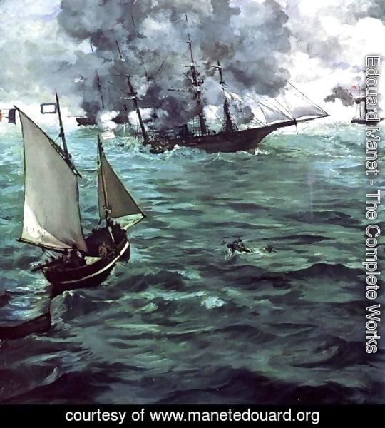Edouard Manet - The Battle of the Kearsarge and Alabama