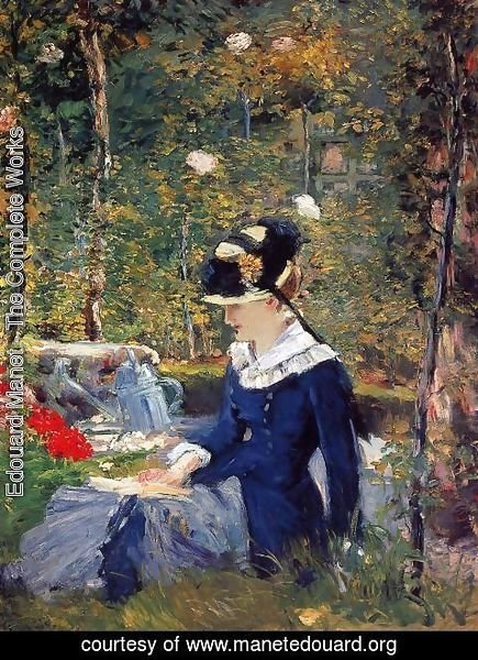 Edouard Manet - Young Woman in the Garden 1880
