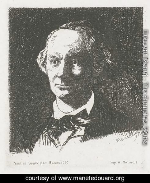 Edouard Manet - Charles Baudelaire, de face