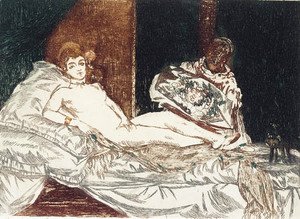Edouard Manet - Olympia (Large Plate)
