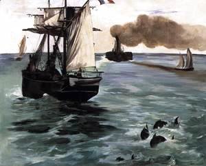 Edouard Manet - Marine View (Seascape with Porpoises)
