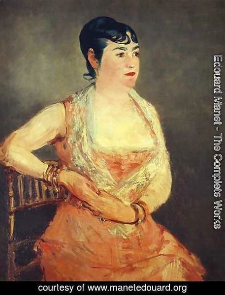 Edouard Manet - Jeanne Martin in pink dress