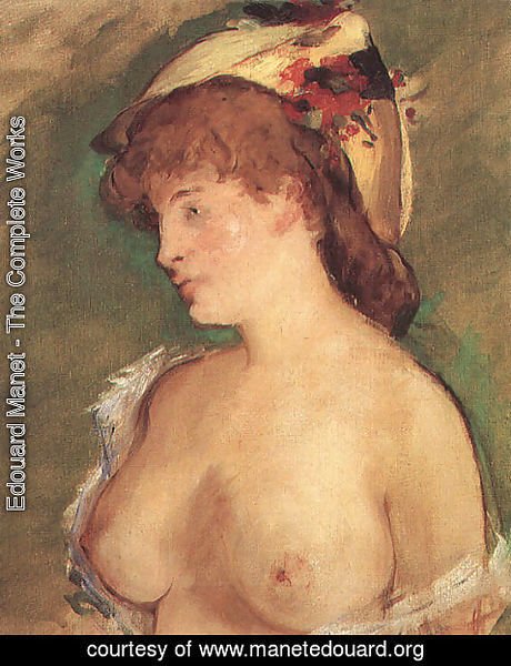 Edouard Manet - Blond Woman with Bare Breasts  1878