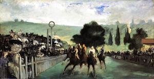 Racetrack Near Paris  1864