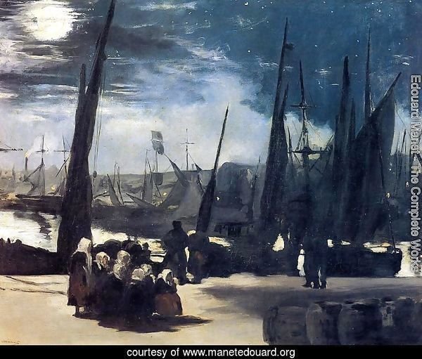 Moonlight Over The Port Of Boulogne