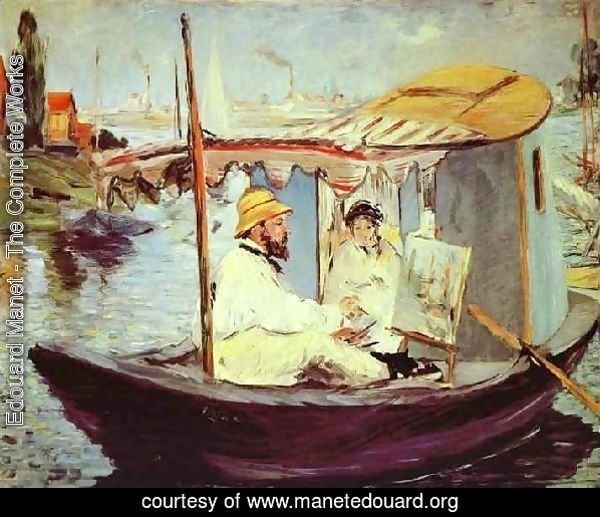 Painting On His Studio Boat