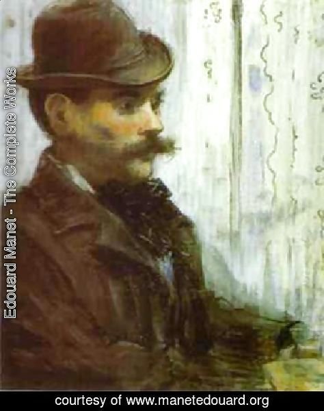 Edouard Manet - Man In A Round Hat   Alphonse Maureau