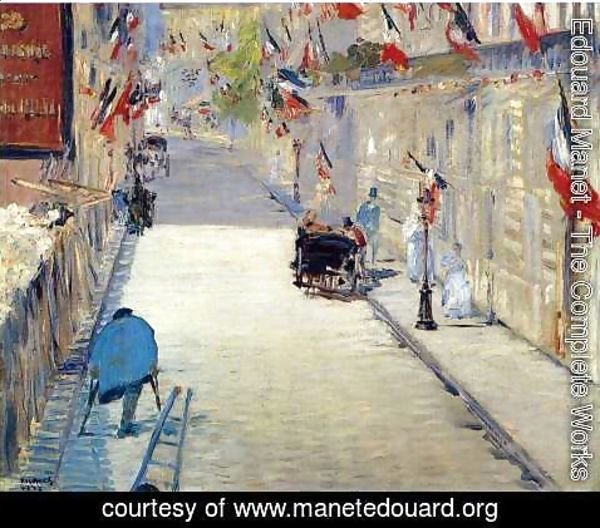 Edouard Manet - Rue Mosnier with Flags  1878